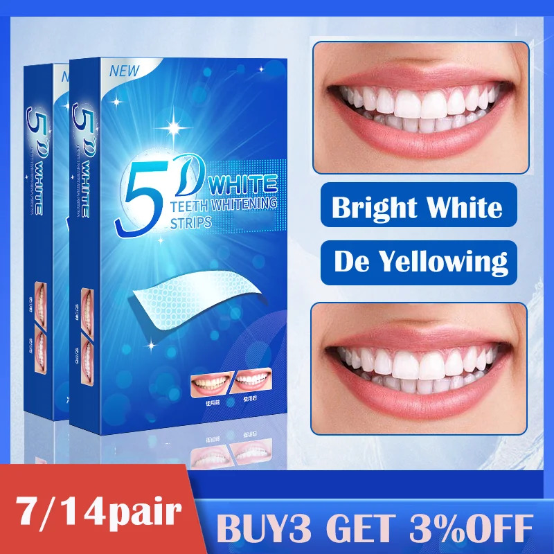 Teeth Whitening Bleaching Kit - 1/7/14pair Teeth Whitening Strips Tooth Whitener