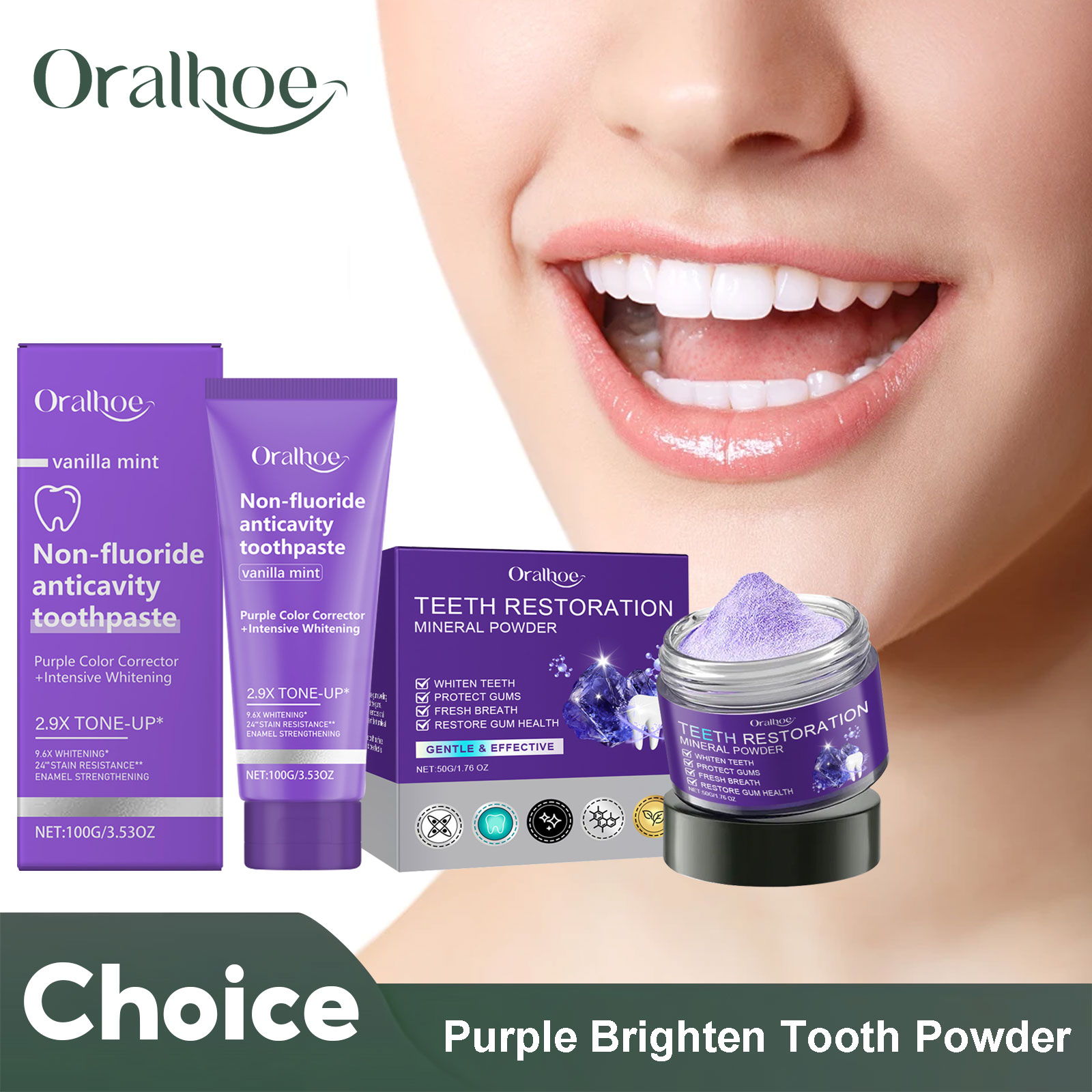 Teeth Whitening Ai - Teeth Restoration Mineral Powder Teeth Whitening