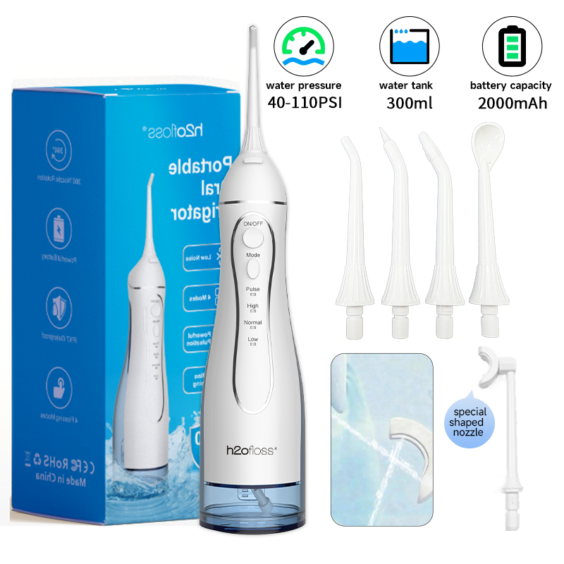 Teeth Whitening Tips - H2ofloss Water Flosser 300ml Oral Irrigator