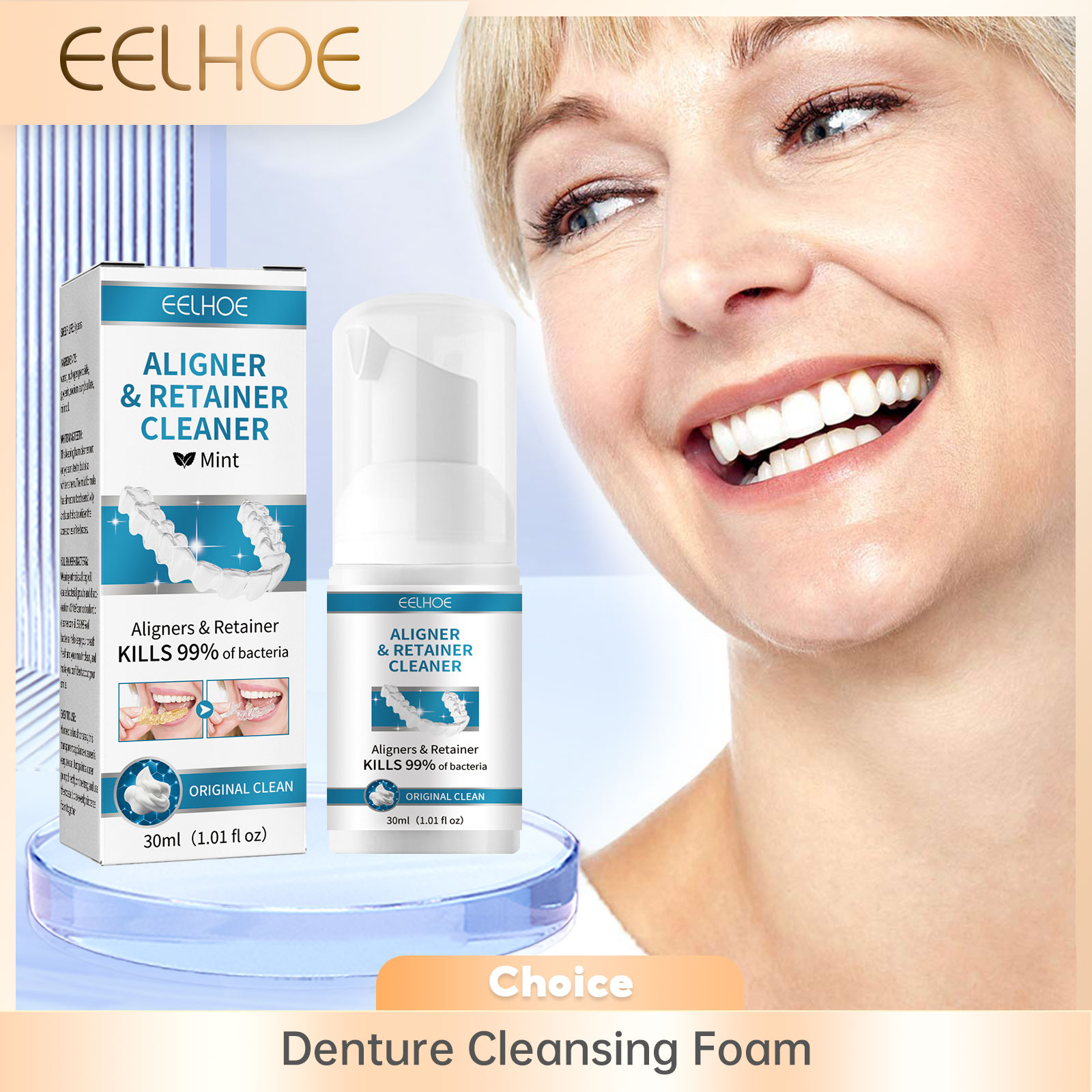 Teeth Whitening Foam - Aligner Denture Cleaner Foam Deep Cleaning
