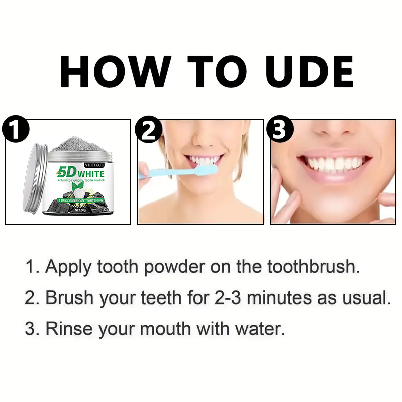 YUlTlKUE 5D White Activated ch - Teeth Whitening Ai ulasan dan harga