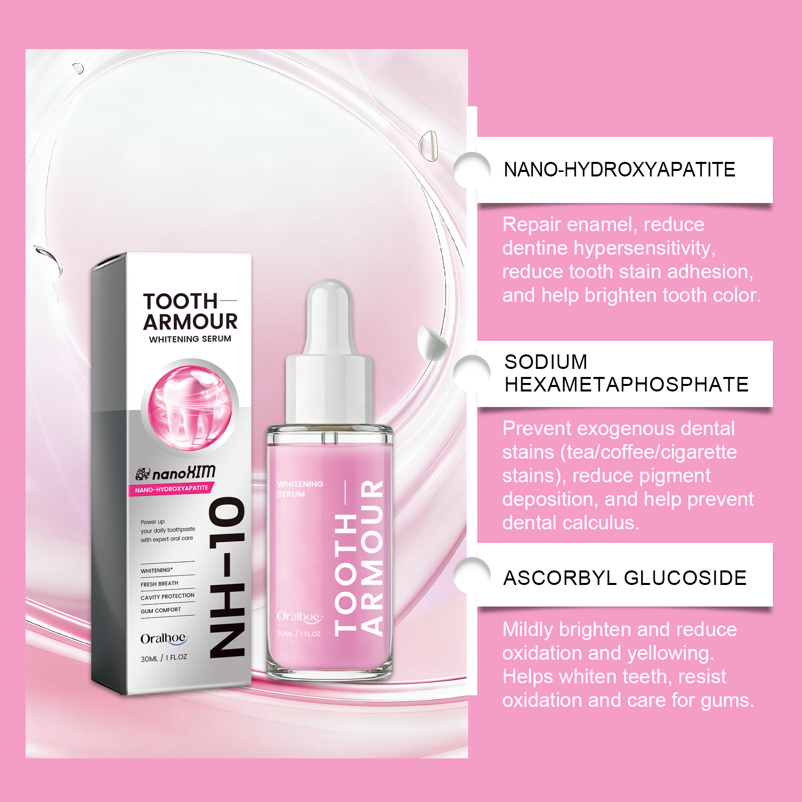 Teeth Whitening Serum for Nano - Enamel Repair Serum ulasan dan harga