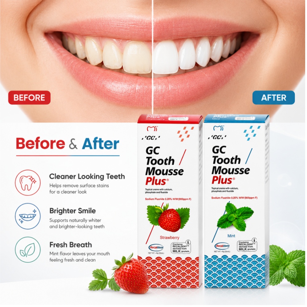 GCTooth Mousse Plus Mint Straw - Teeth Whitening Foam ulasan dan harga