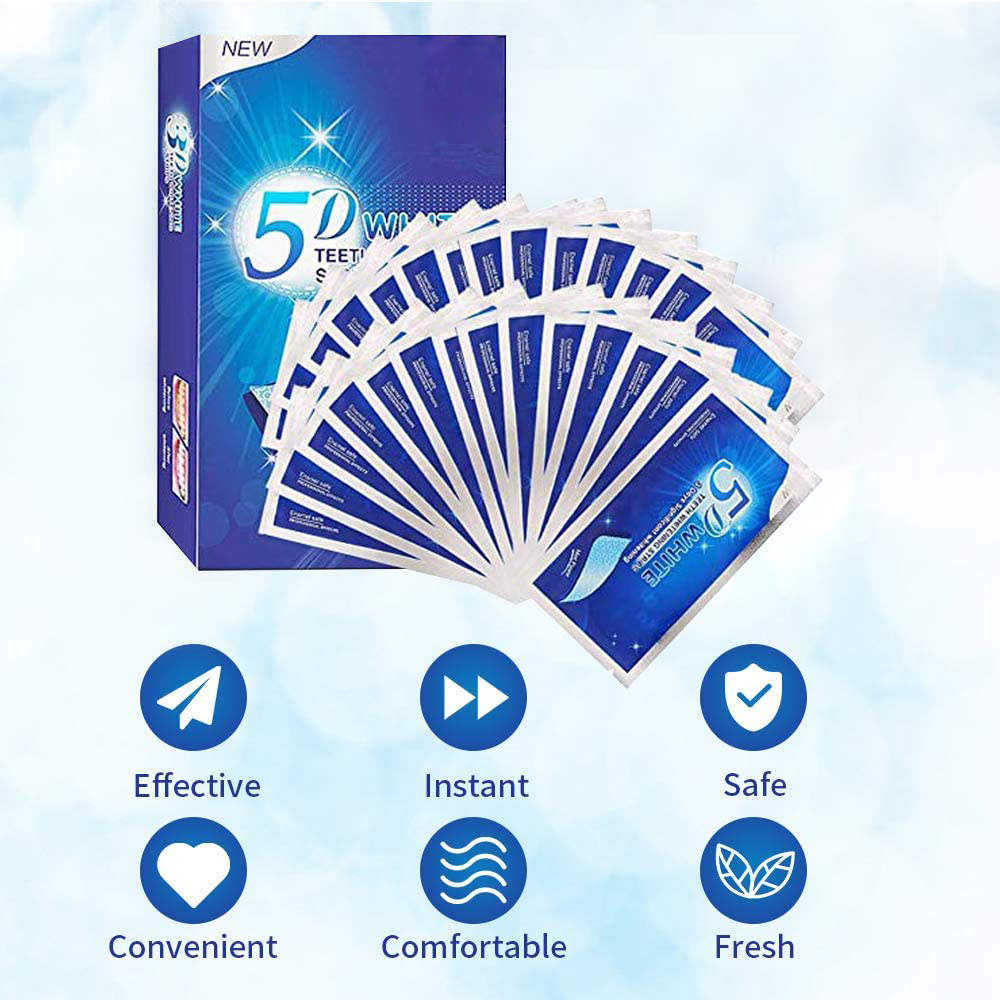 5D White Teeth Whitening Strip - Teeth Whitening Ai ulasan dan harga