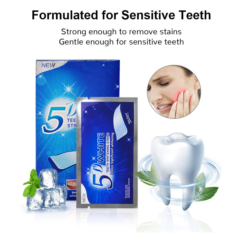 5D White Teeth Whitening Strip - Teeth Whitening Ai ulasan dan harga