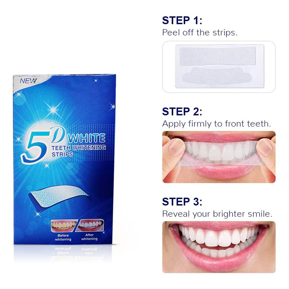 5D White Teeth Whitening Strip - Teeth Whitening Ai ulasan dan harga